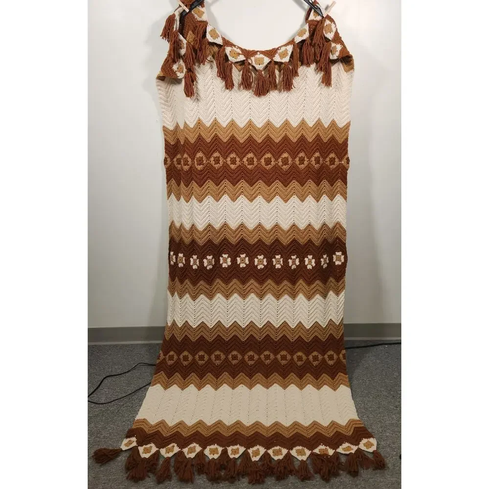HANDMADE Crocheted Afghan Throw Blanket 81